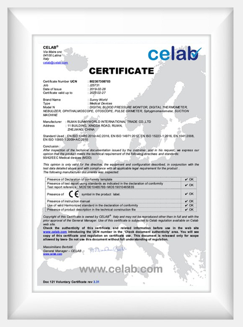 CELAB certificate