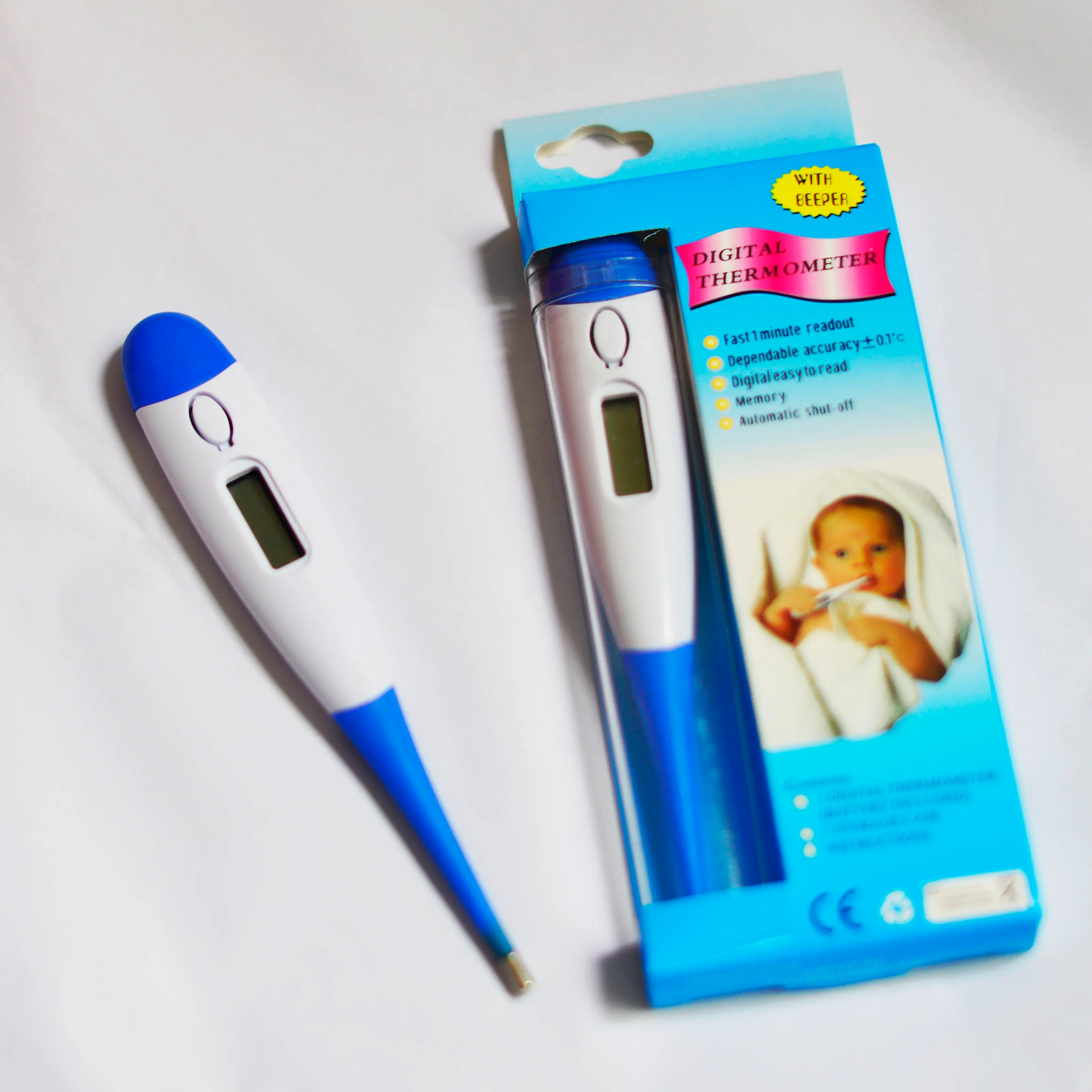 Waterproof Digital Thermometer For Fever With Probe