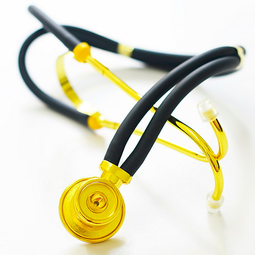 SW-ST03C Golden Color Sprague Rappaport type Stethoscope